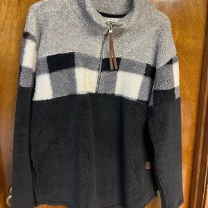 Maurices Black and Gray Cowl Neck Sweater